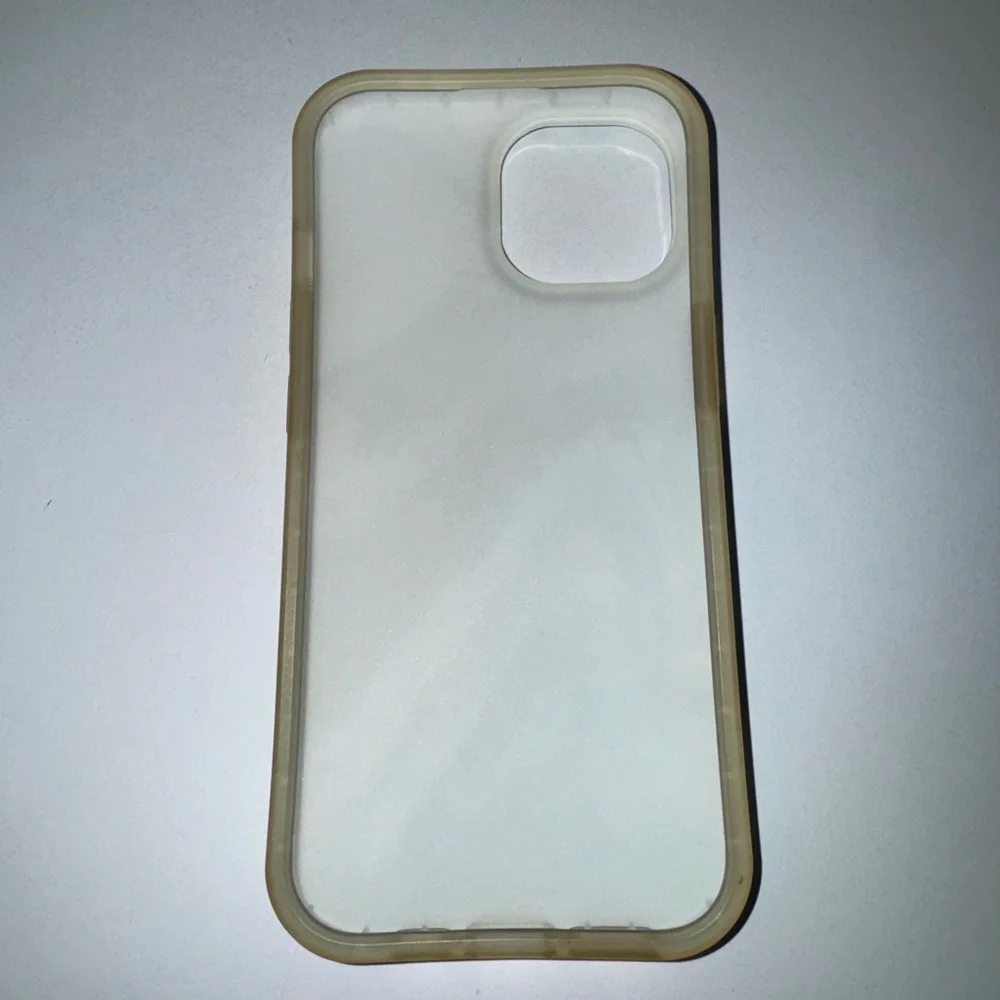 Blue Marble with Sparkly Gold Accents iPhone 15 Phone Case Great Condition